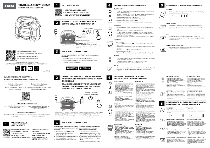 Image de la première page du manuel de l'appareil Trailblazer Roar