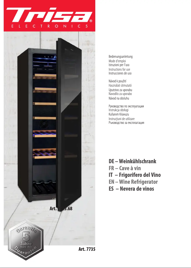 Page n°1 - Manuel utilisateur Trisa 7735