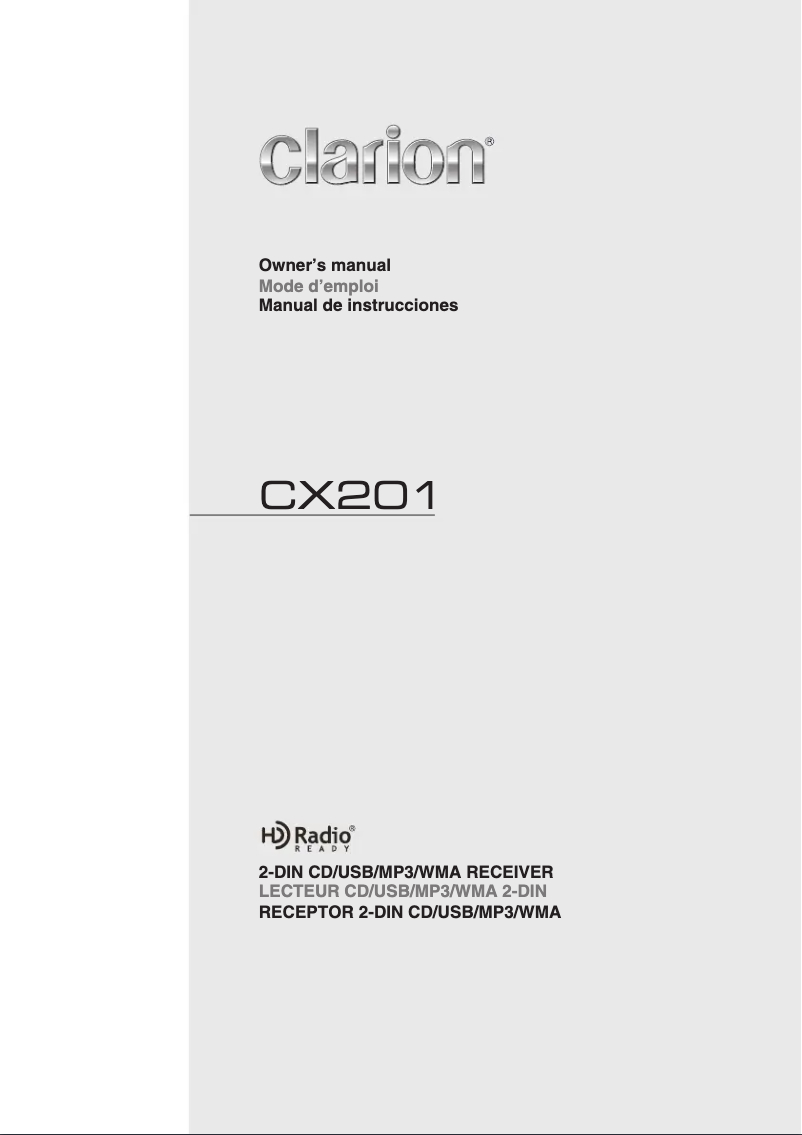 Page n°1 - Manuel utilisateur Clarion CX201