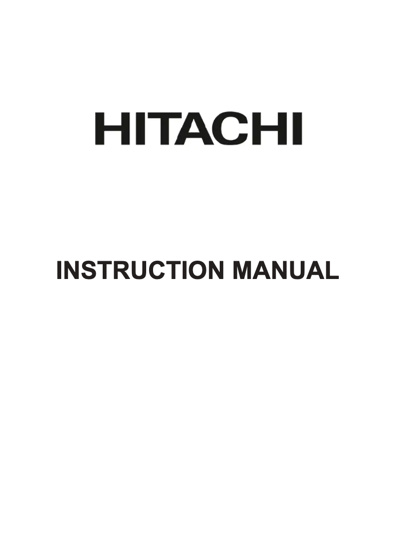 Page 1 de la notice Manuel utilisateur Hitachi F32E4300W
