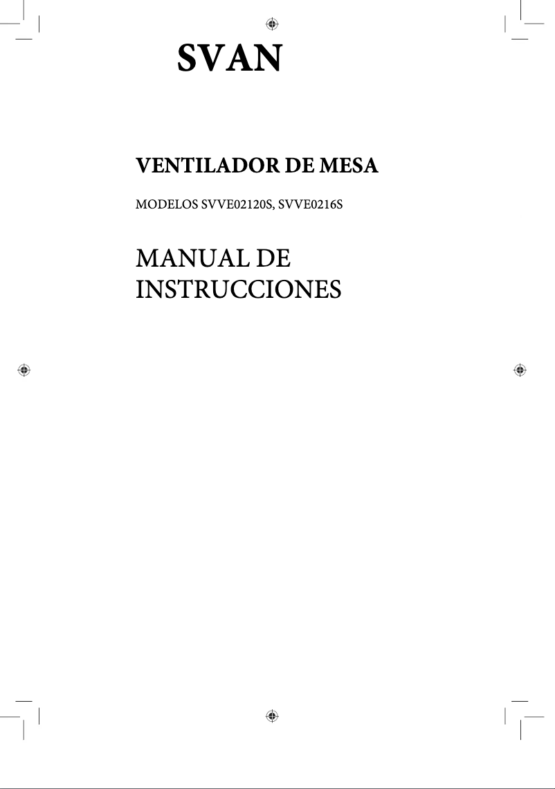 Page 1 de la notice Manuel utilisateur SVAN SVVE0216S