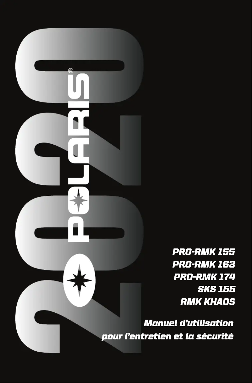 Page 1 de la notice Manuel utilisateur Polaris 800 Pro-RMK 174 (2020)