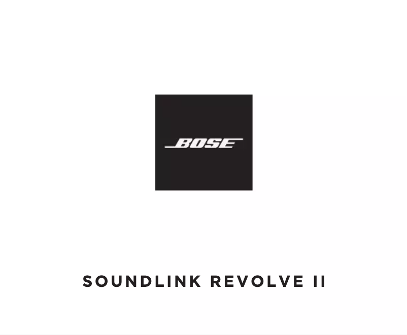 Page 1 de la notice Guide d'installation Bose SoundLink Revolve II