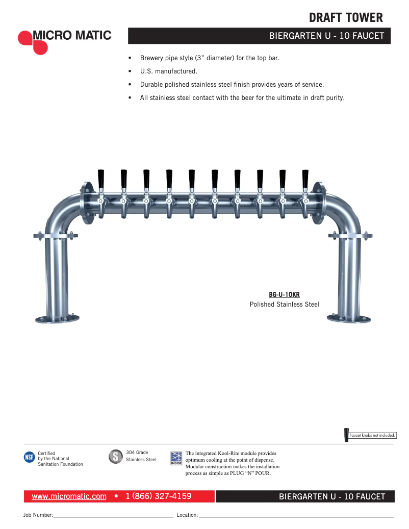 Page n°1 - Manuel utilisateur Micro Matic BG-U-10KR