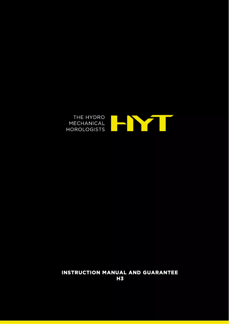 Page 1 de la notice Manuel utilisateur HYT H3