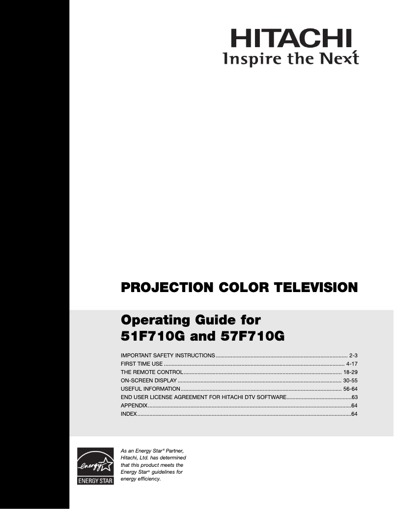 Image de la première page du manuel de l'appareil 57F710G