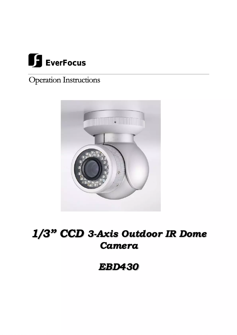 Image de la première page du manuel de l'appareil EBD430