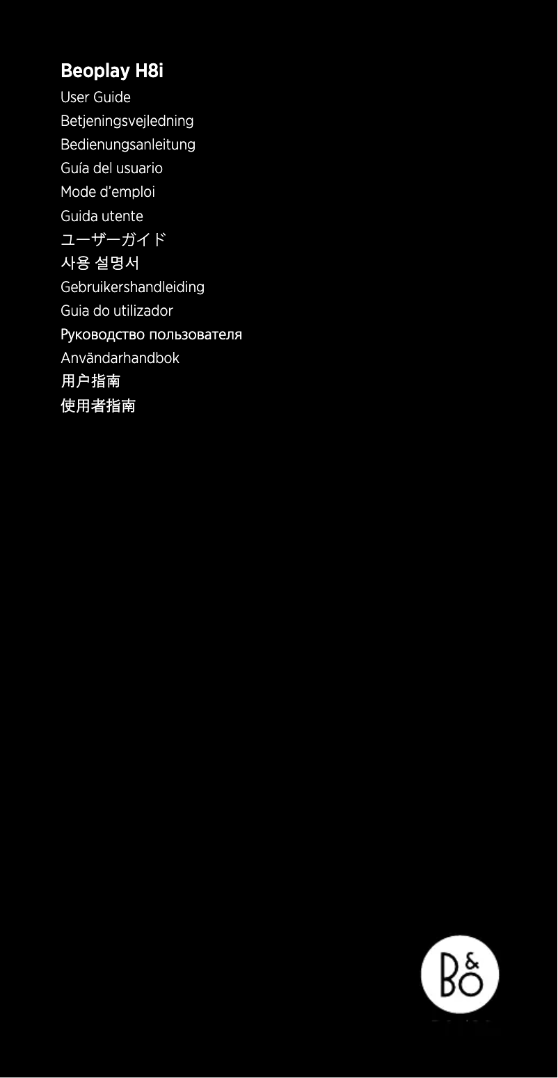 Página 1 del manual Manual de usuario Bang & Olufsen Beoplay H8i