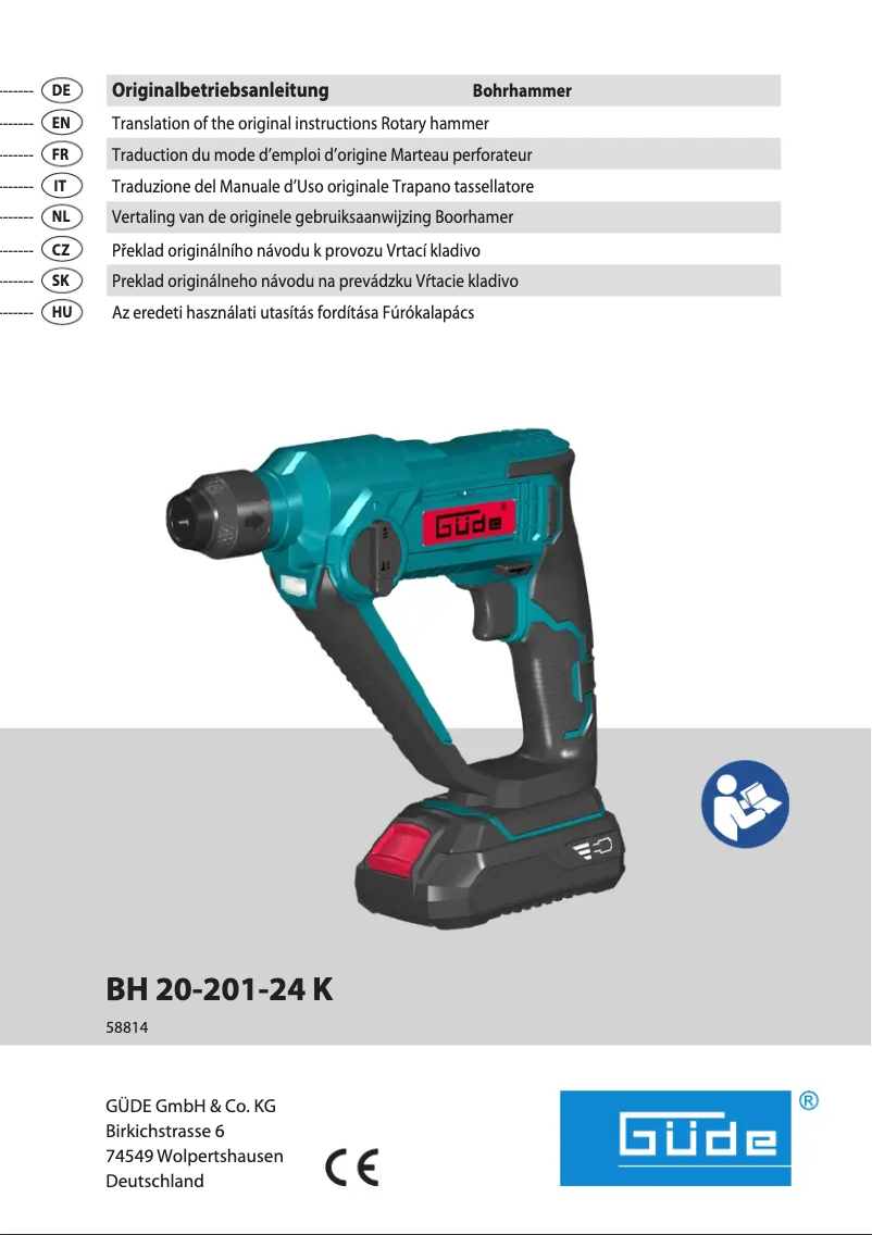 Page n°1 - Manuel utilisateur Güde BH 20-201-24K