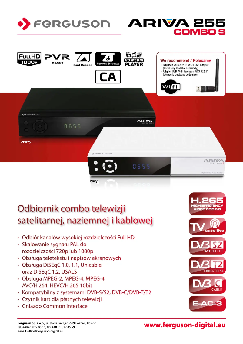 Image de la première page du manuel de l'appareil Ariva 255Combo S