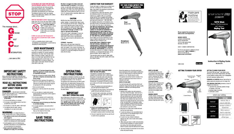 Image de la première page du manuel de l'appareil 270N