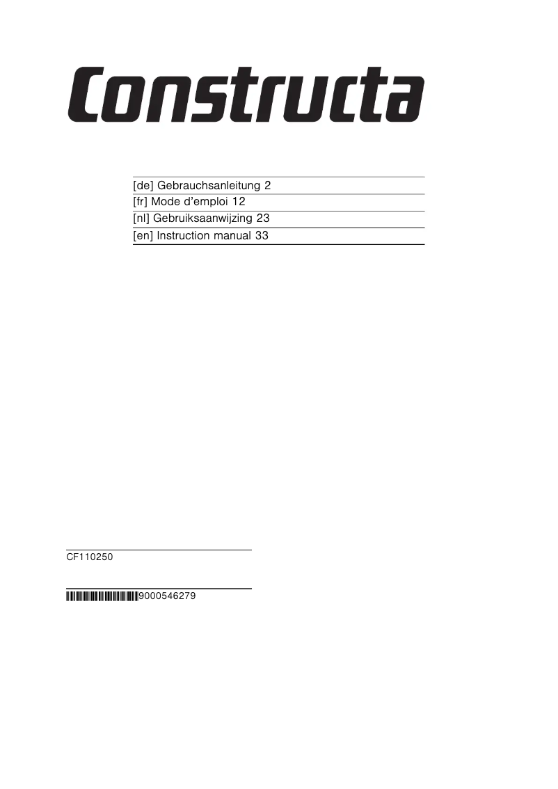 Image de la première page du manuel de l'appareil CF110250