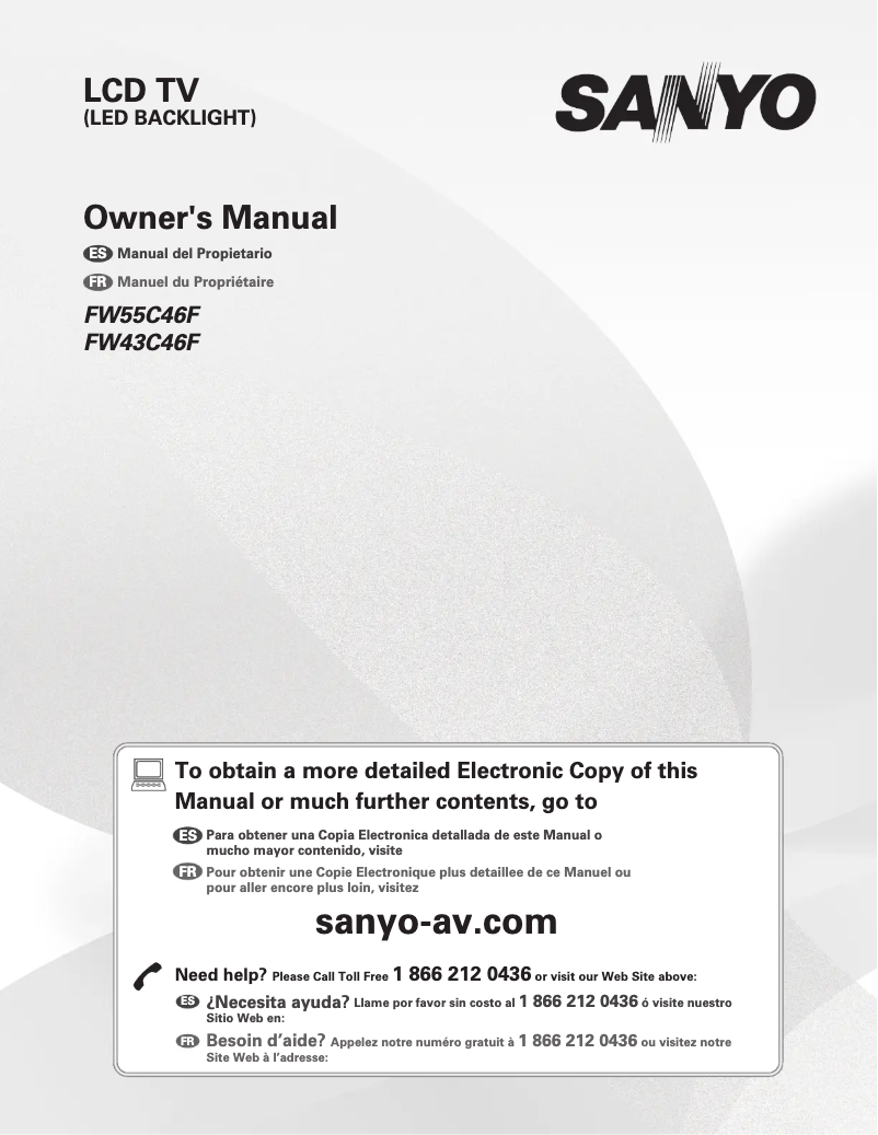 Image de la première page du manuel de l'appareil FW55C46F