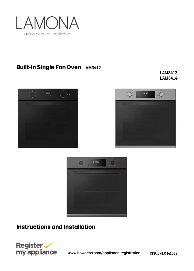 Page 1 de la notice Manuel utilisateur Lamona LAM3412
