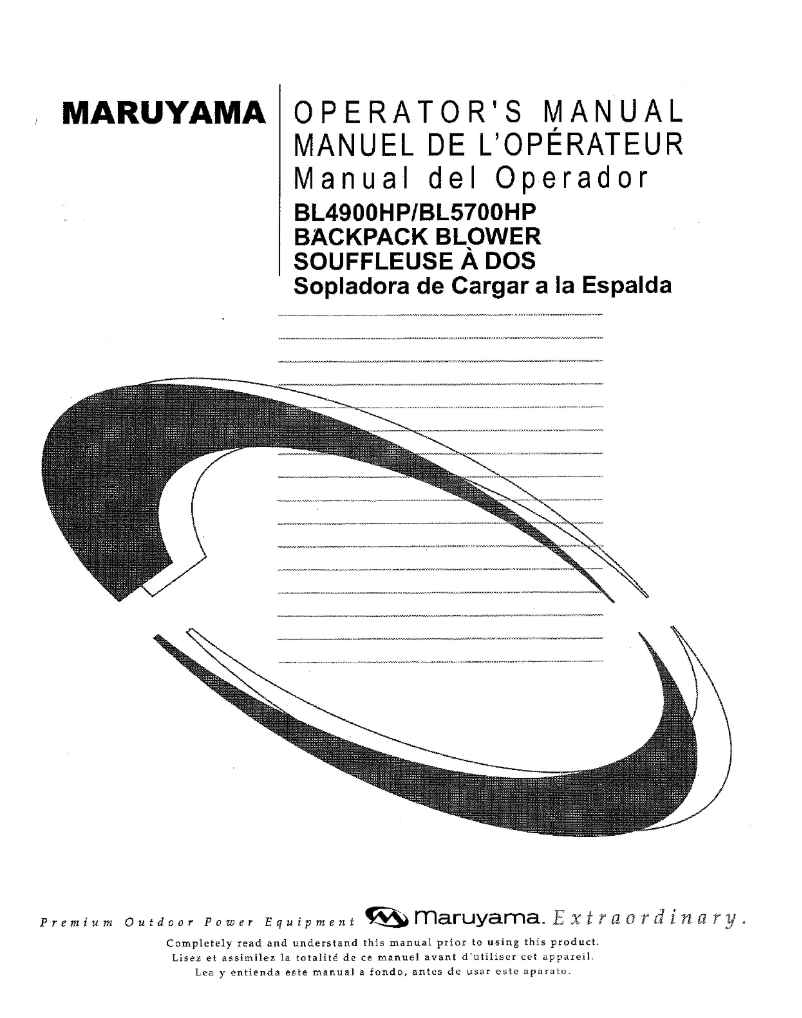 Image de la première page du manuel de l'appareil BL4900HP