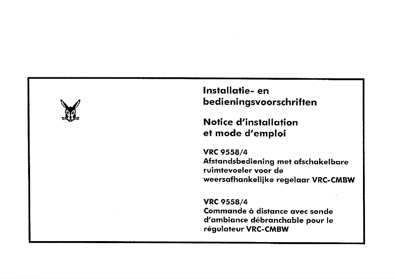 Image de la première page du manuel de l'appareil VRC 9558