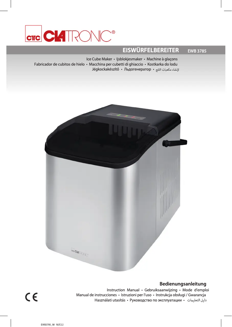 Page 1 de la notice Manuel utilisateur Clatronic EWB 3785