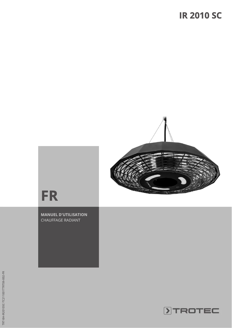 Página 1 del manual Manual de usuario Trotec IR 2010 SC