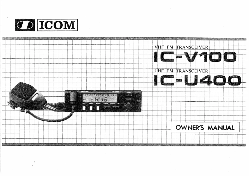 Page n°1 - Manuel utilisateur ICOM IC-V100