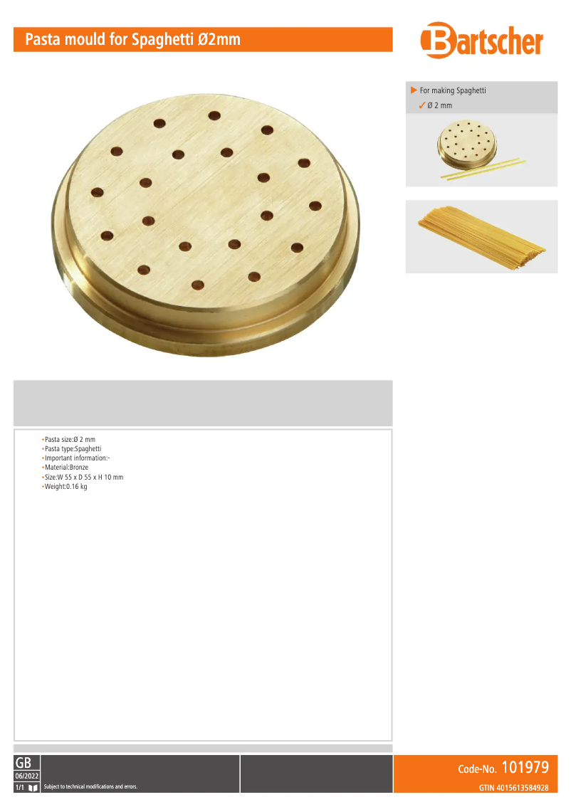 Página 1 del manual Manual de usuario Bartscher 101979