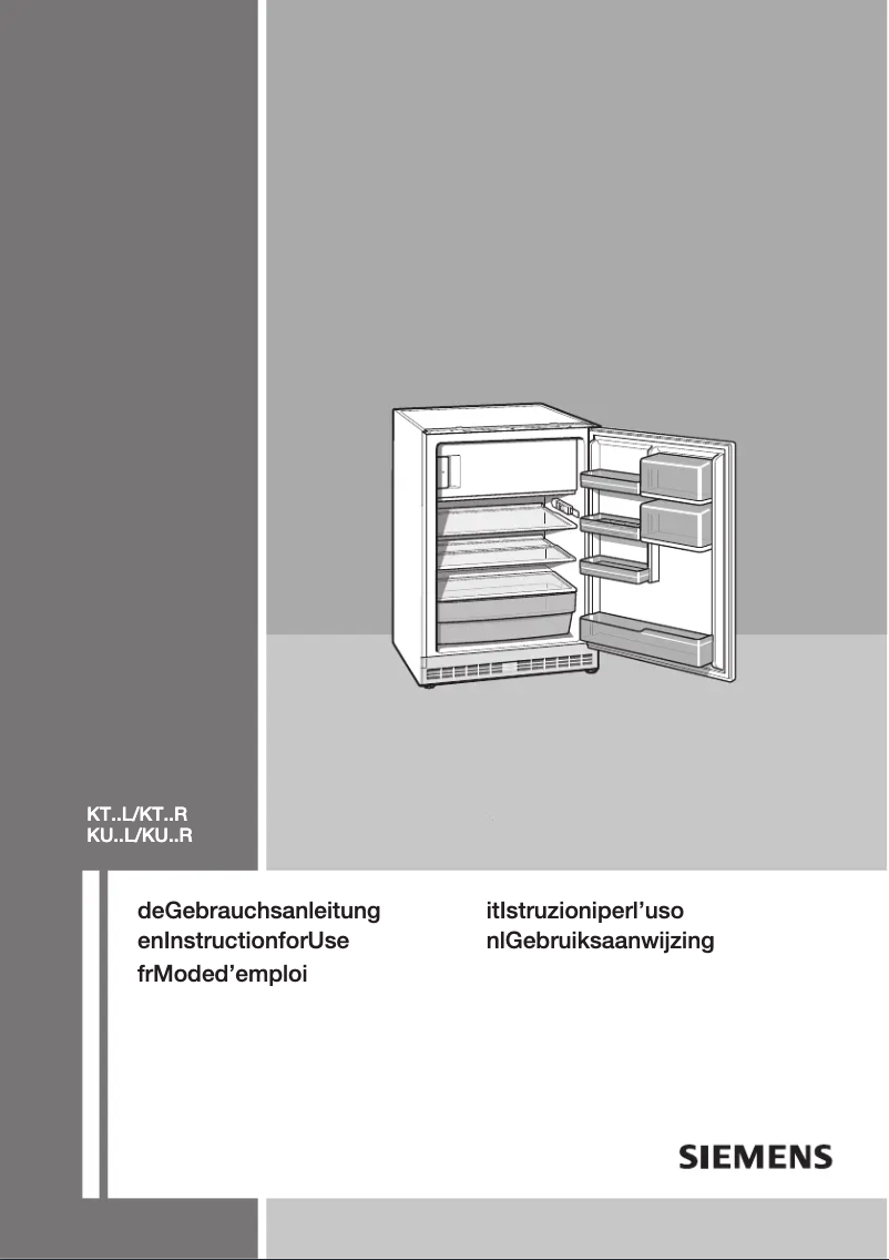 Page 1 de la notice Manuel utilisateur Siemens KU16RA41