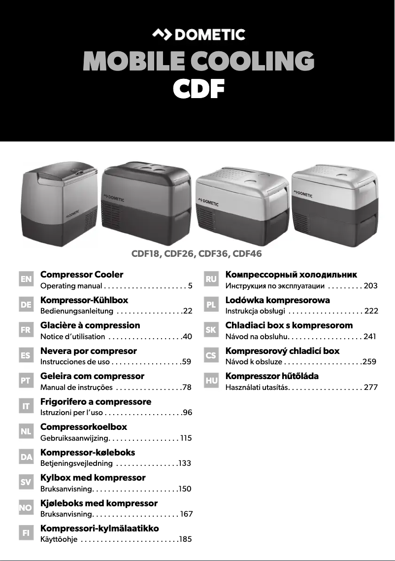 Page 1 de la notice Manuel utilisateur Dometic CoolFreeze CDF 46