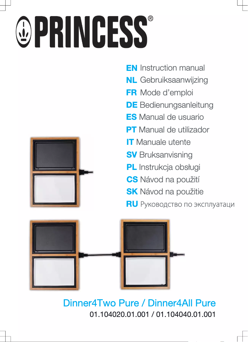Página 1 del manual Manual de usuario Princess Dinner4All Pure 104040