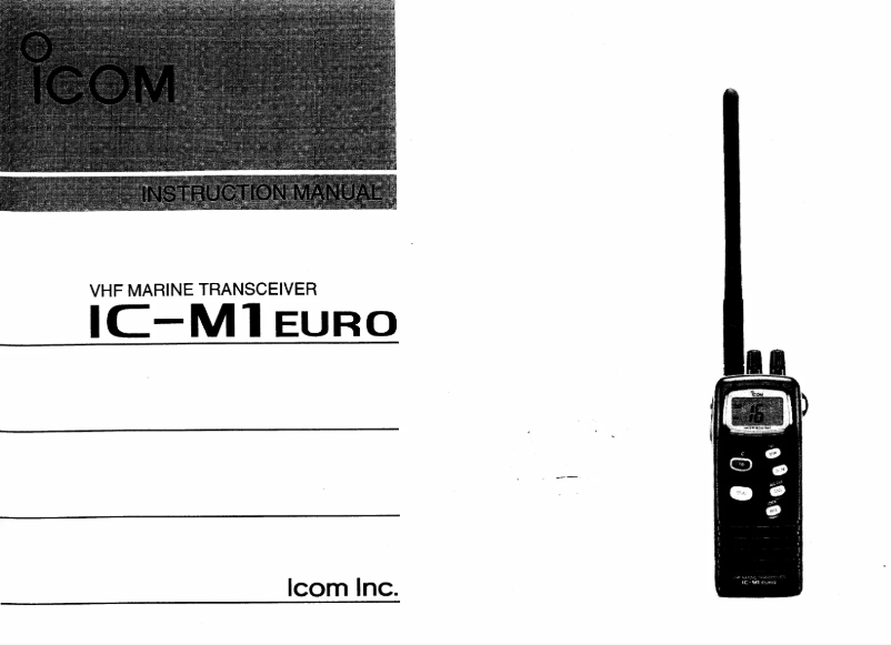 Page n°1 - Manuel utilisateur ICOM IC-M1EURO