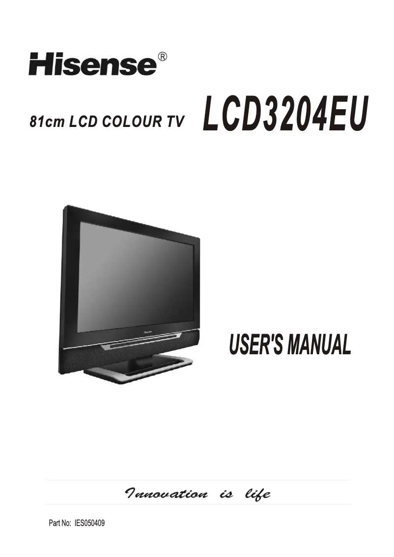 Page 1 de la notice Manuel utilisateur Hisense LCD3204EU