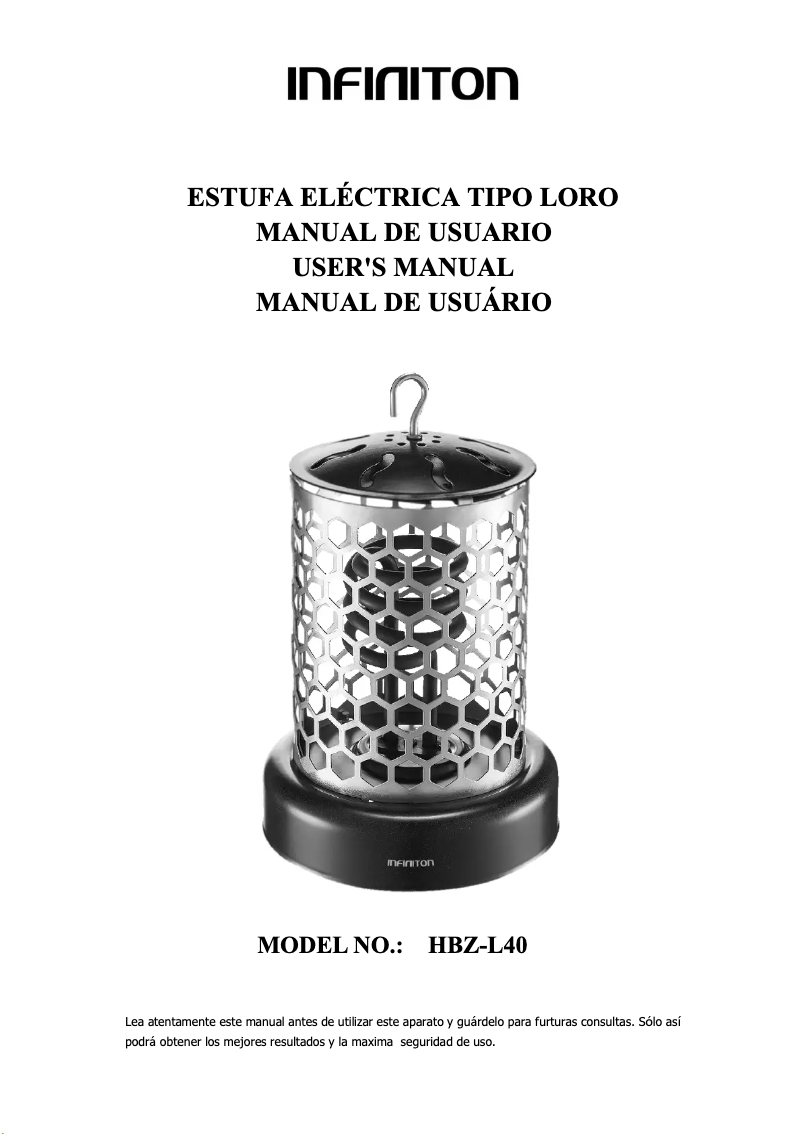 Imagen de la primera página del manual del dispositivo HBZ-L40