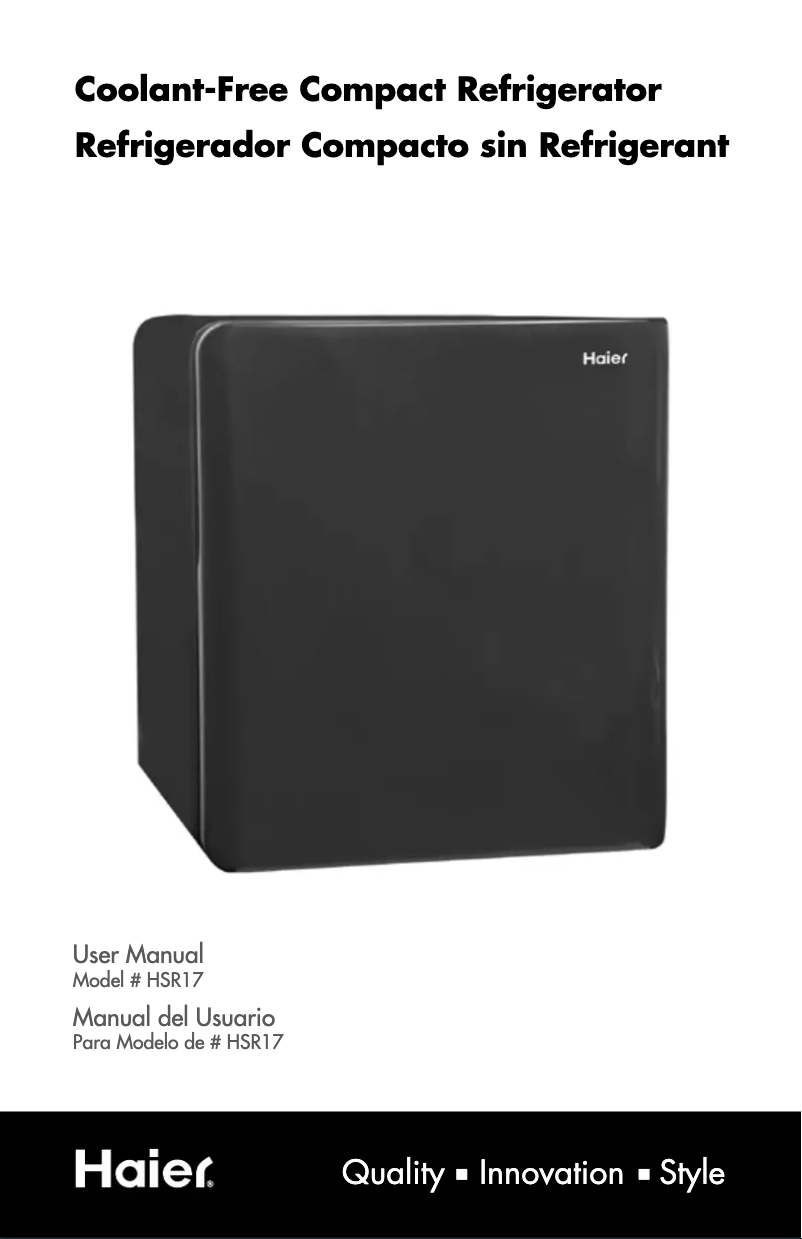 Image de la première page du manuel de l'appareil HSR17W