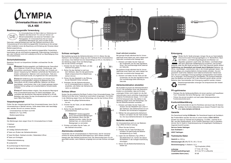 Image de la première page du manuel de l'appareil 5973