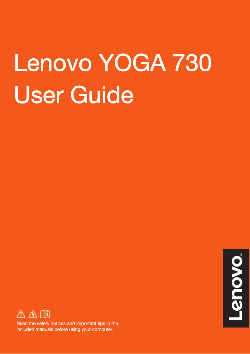 Page 1 de la notice Manuel utilisateur Lenovo Yoga 730