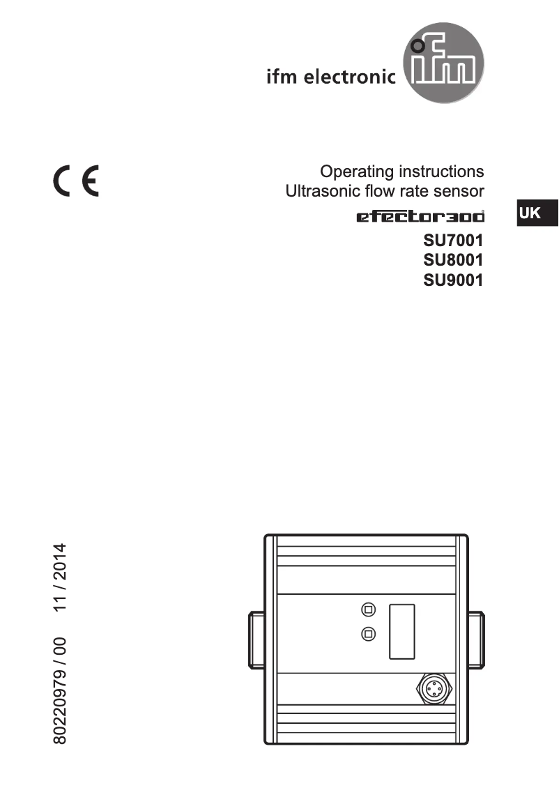 Page 1 de la notice Manuel utilisateur IFM SU7001