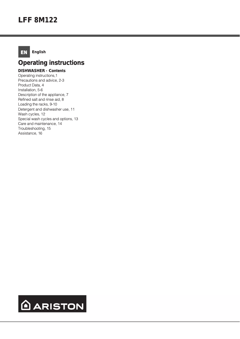 Image de la première page du manuel de l'appareil LFF 8M122X AUS