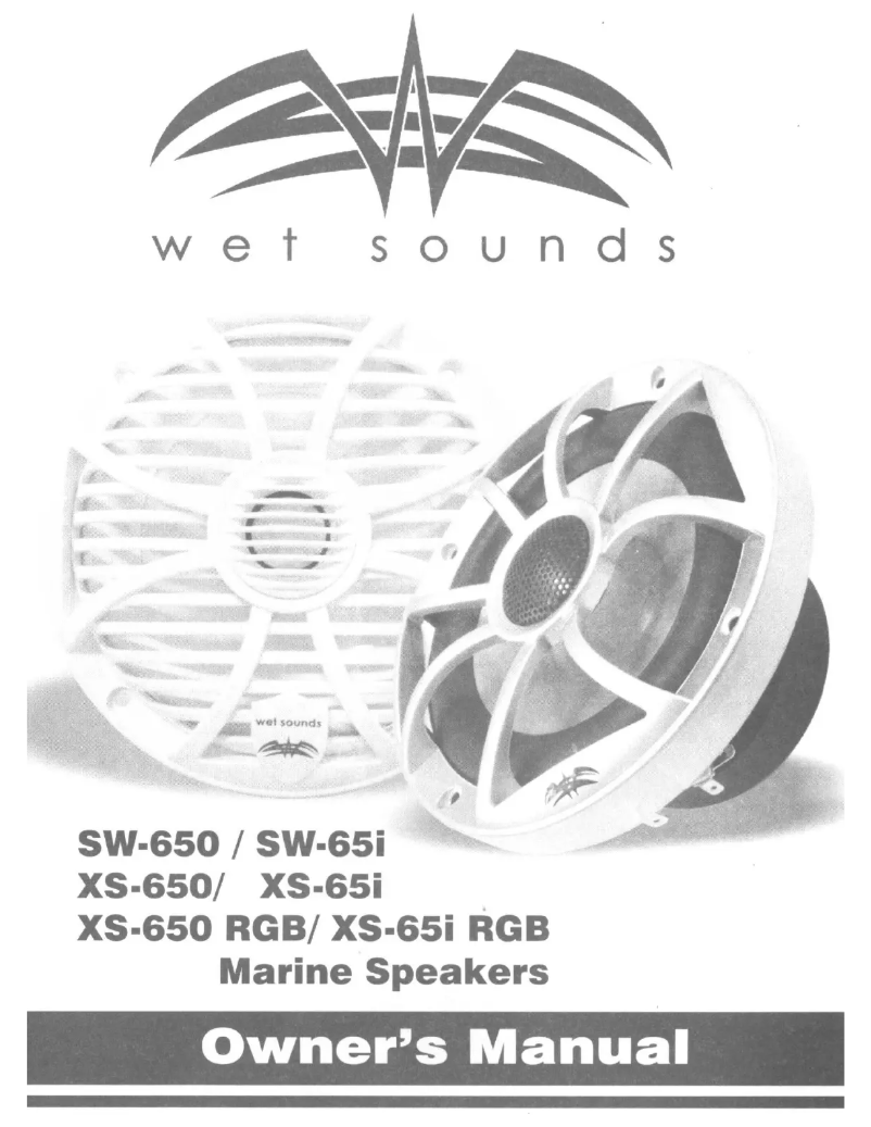 Page n°1 - Manuel utilisateur Wet Sounds SW-65i