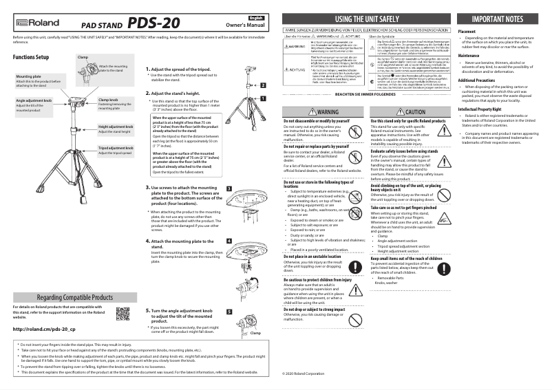 Image de la première page du manuel de l'appareil PDS-20