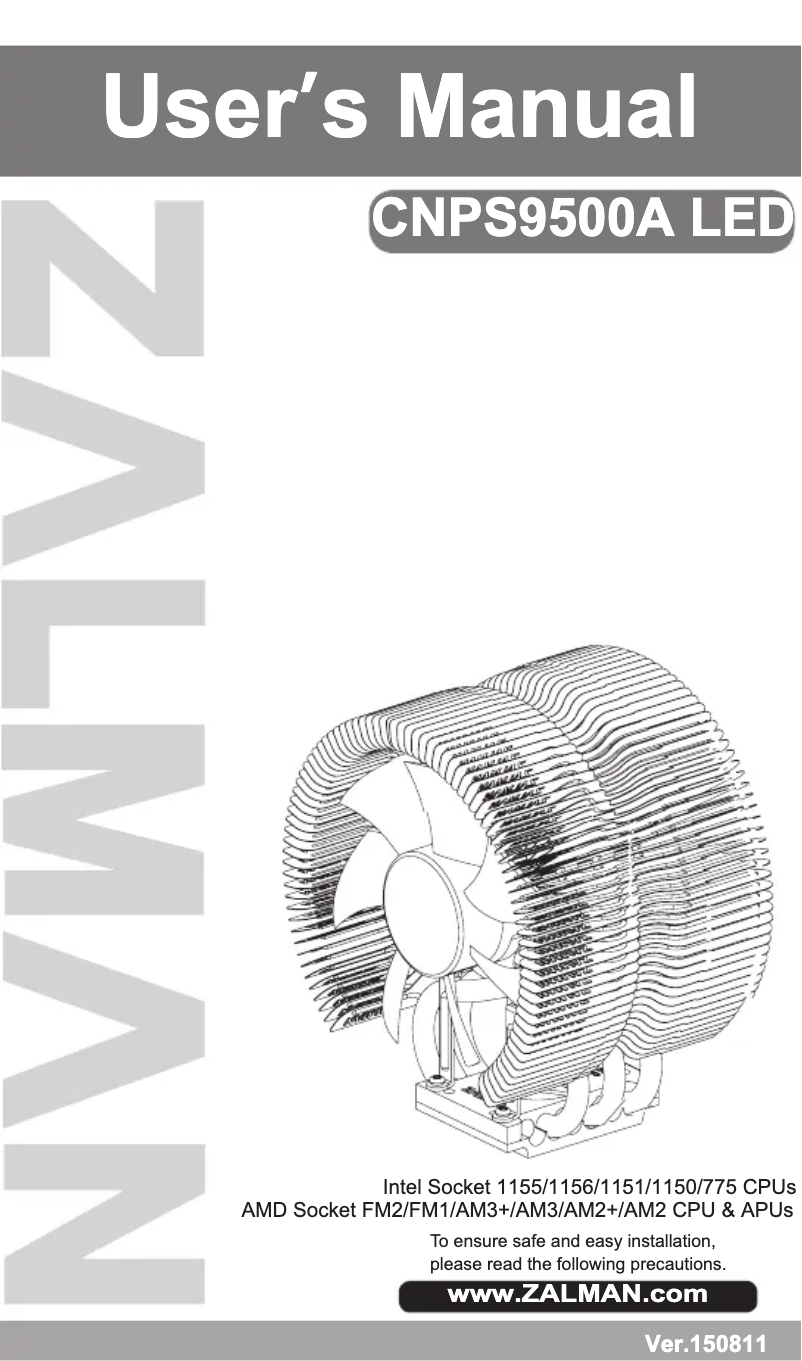 Página 1 del manual Manual de usuario Zalman CNPS9500A LED