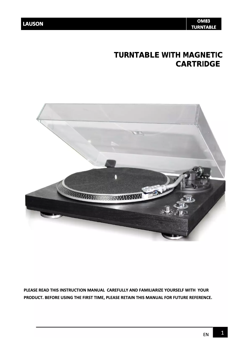 Image de la première page du manuel de l'appareil OM83