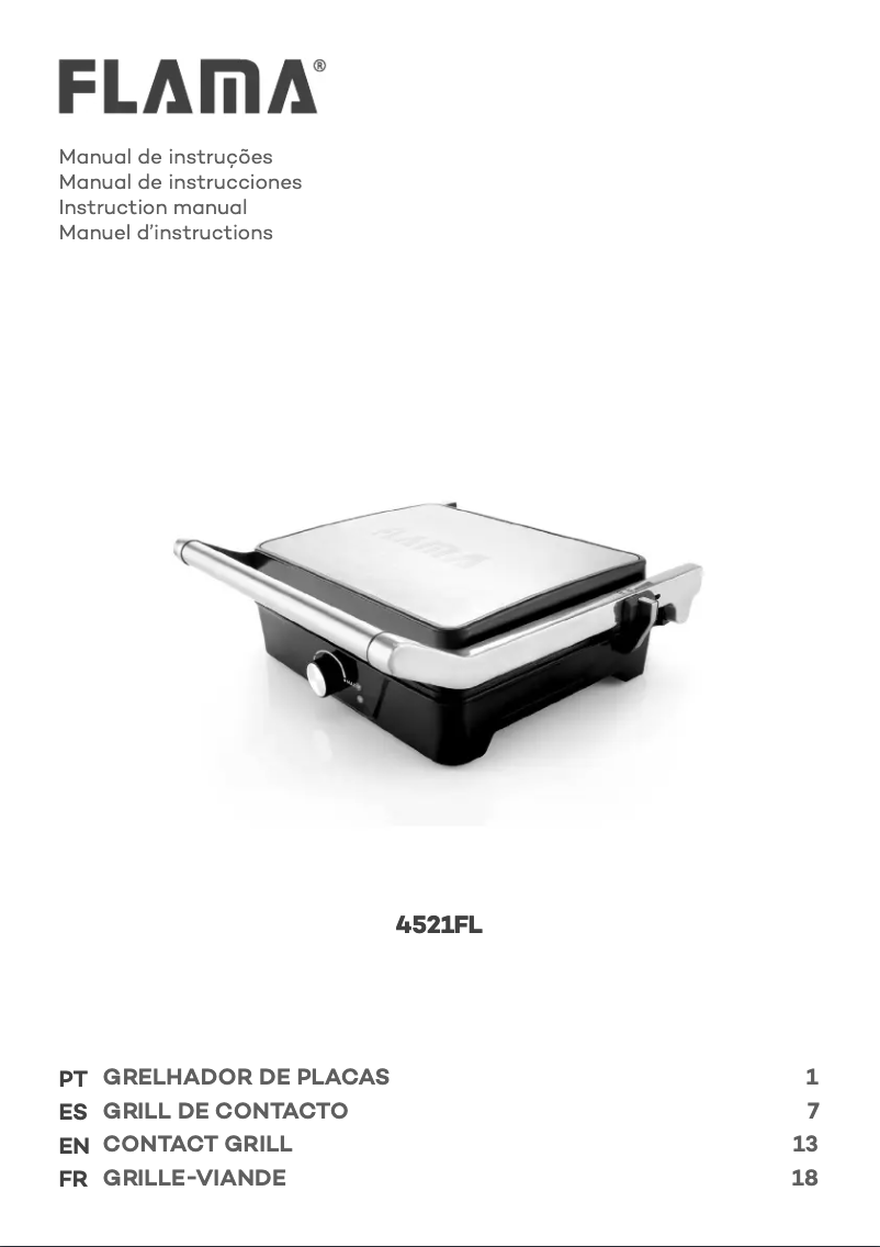 Page n°1 - Manuel utilisateur Flama 4521FL