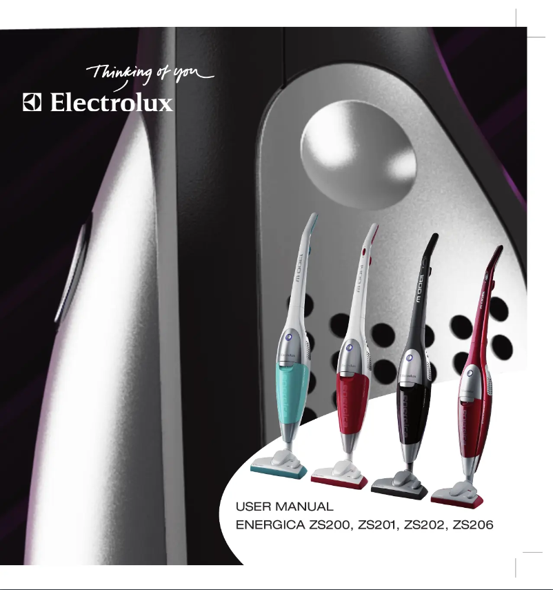 Page 1 de la notice Manuel utilisateur Electrolux Energica ZS206