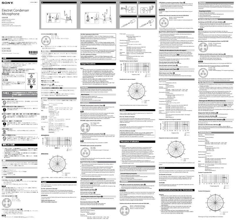 Page n°1 - Manuel utilisateur Sony ECM-90BC