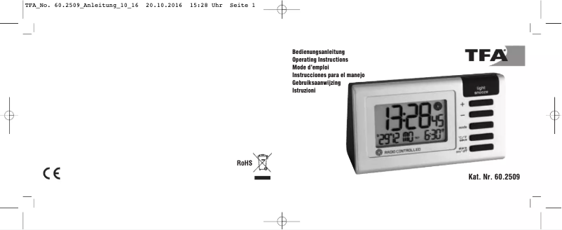 Page 1 de la notice Manuel utilisateur TFA 60.2509