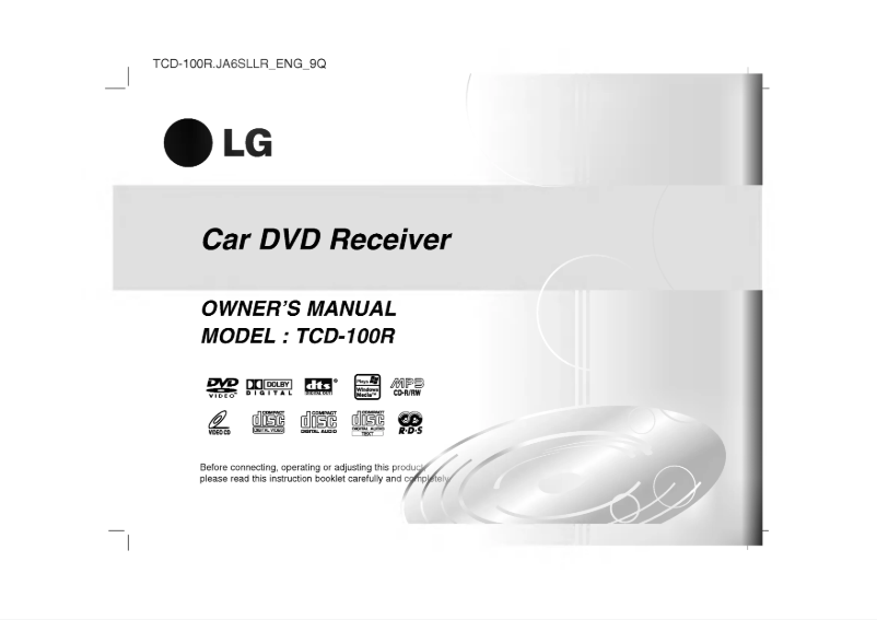 Página 1 del manual Manual de usuario LG TCD-100R