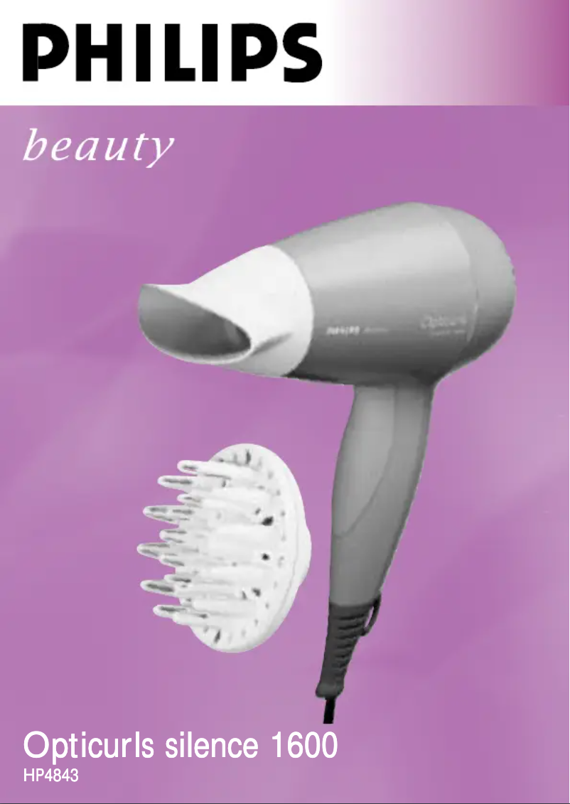 Page 1 de la notice Manuel utilisateur Philips HP4843