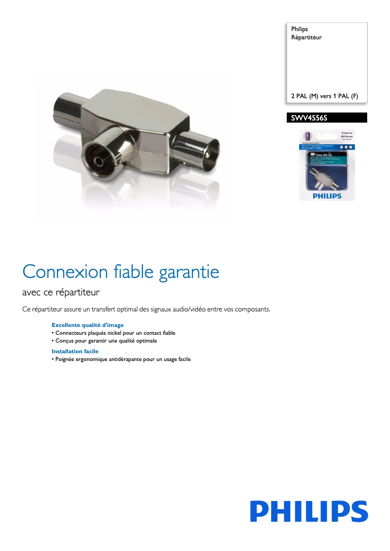 Page n°1 - Fiche technique Philips SWV4556S