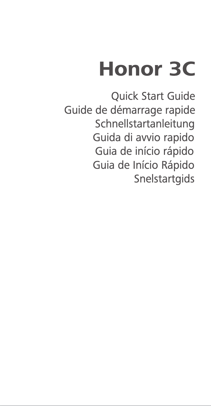 Page 1 de la notice Manuel utilisateur Honor 3C