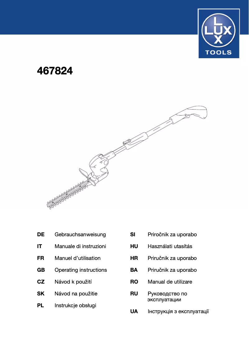 Page n°1 - Manuel utilisateur Lux AHS 14
