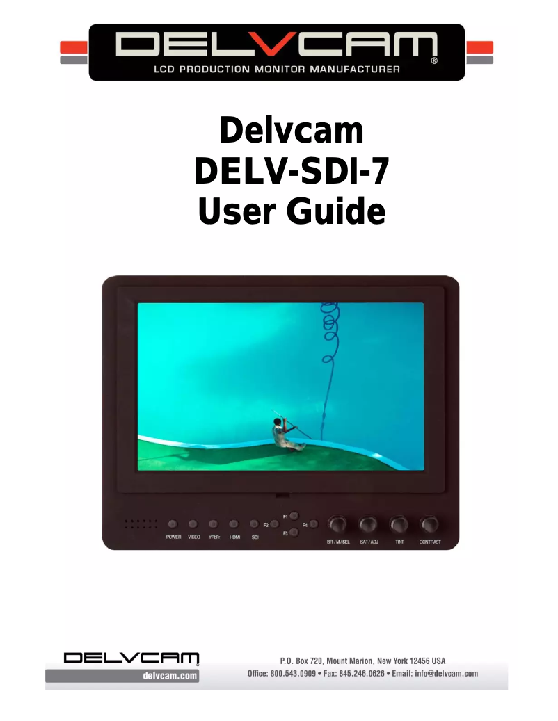Page n°1 - Manuel utilisateur Delvcam DELV-SDI-7
