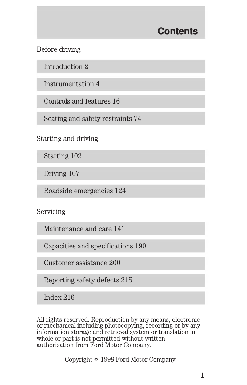 Image de la première page du manuel de l'appareil Taurus (1999)